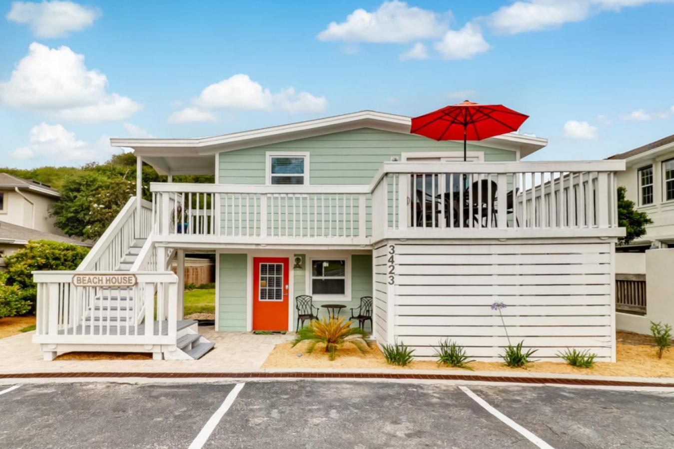 Tropical Beach Bungalow Down - Backyard - Grill - Across Street From Beach Villa Fernandina Beach Exterior photo