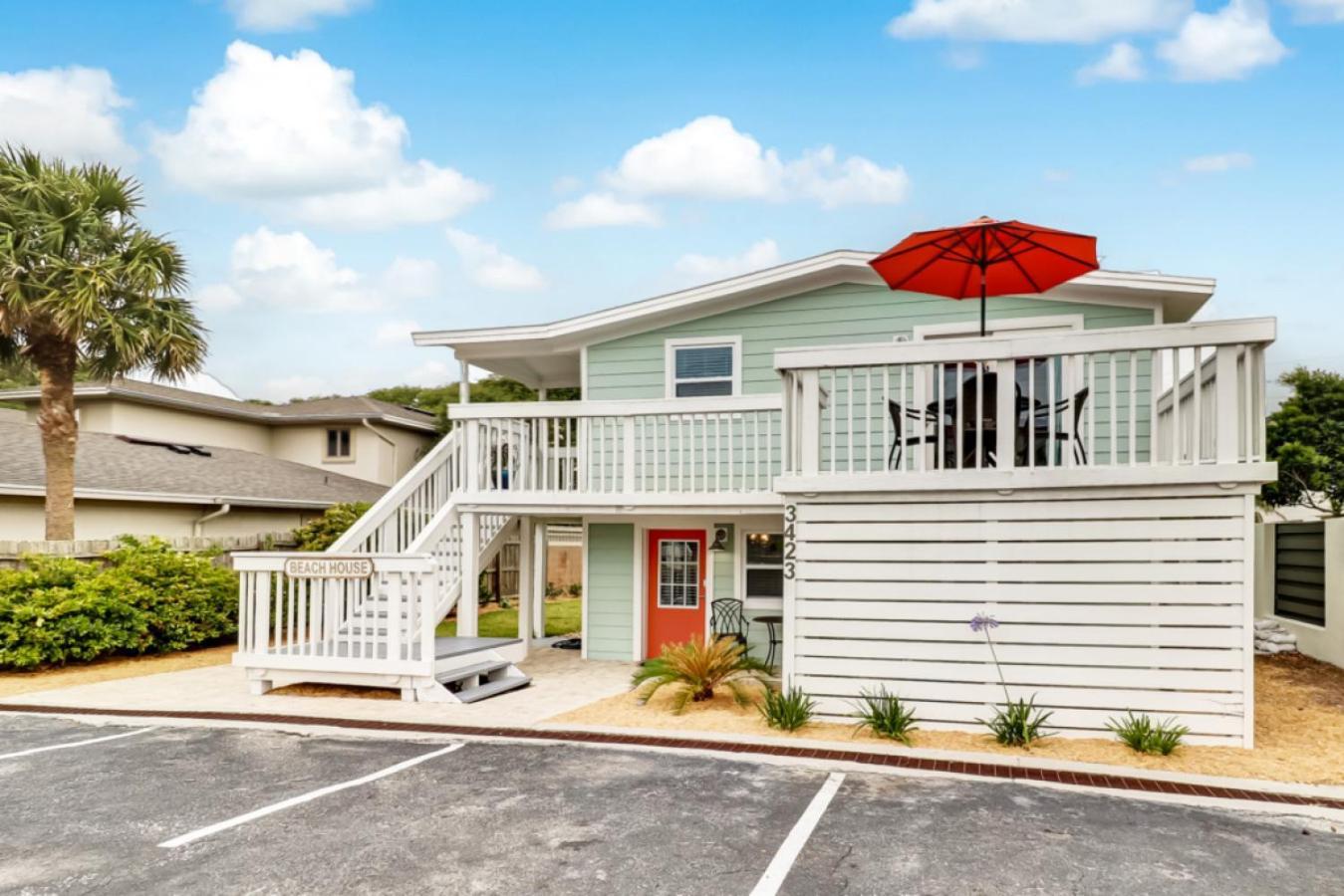 Tropical Beach Bungalow Down - Backyard - Grill - Across Street From Beach Villa Fernandina Beach Exterior photo